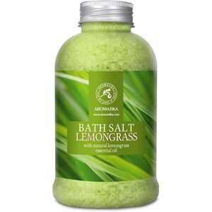 Essential Lemongrass Bath Salts 21.16 Oz - Sea Salt Bath For Good Sleep - Body